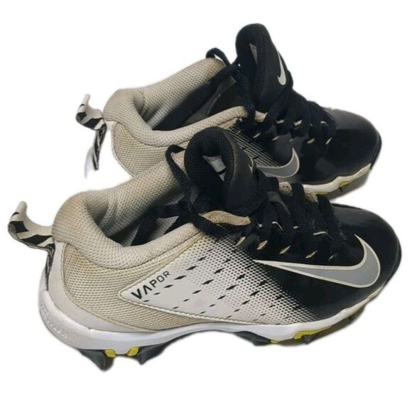 Nike Vapor Youth Football Cleats Size 12C Children Sports Black/ White 12 C - Picture 3 of 11